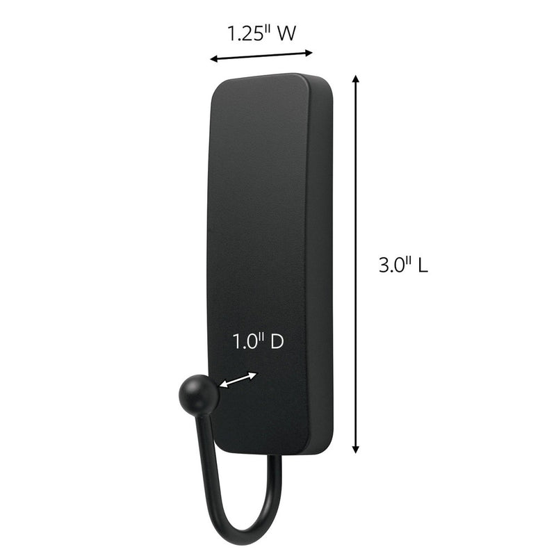 Command 2pk Wire Decorative Hooks Black