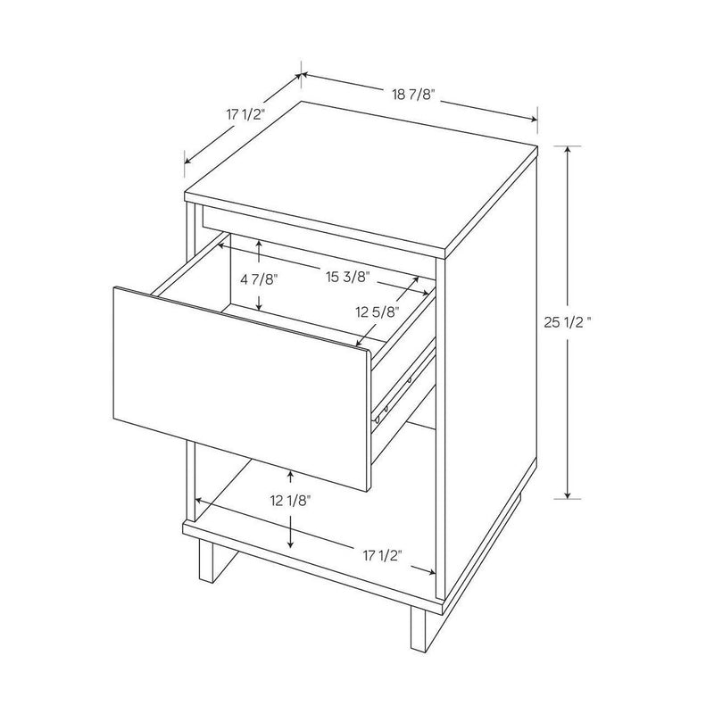 Modern Nightstand White - Room Essentials™ (LOCAL PICKUP ONLY)