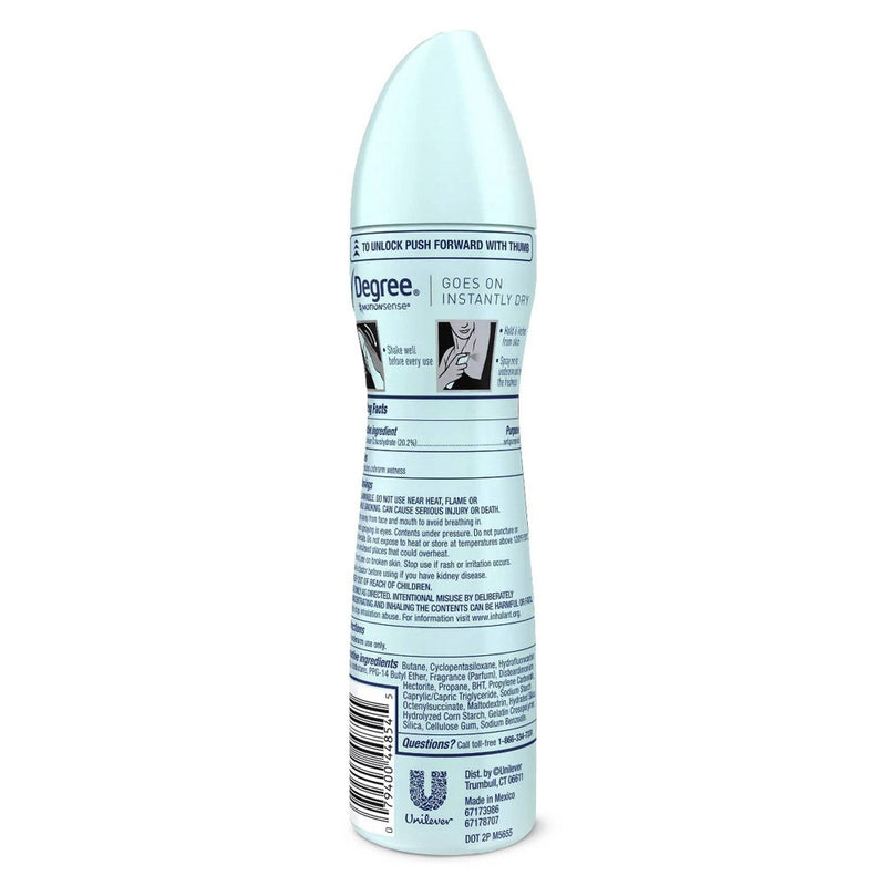 Degree Ultra Clear Black + White Pure Clean Antiperspirant & Deodorant Dry Spray - 3.8oz/2pk
