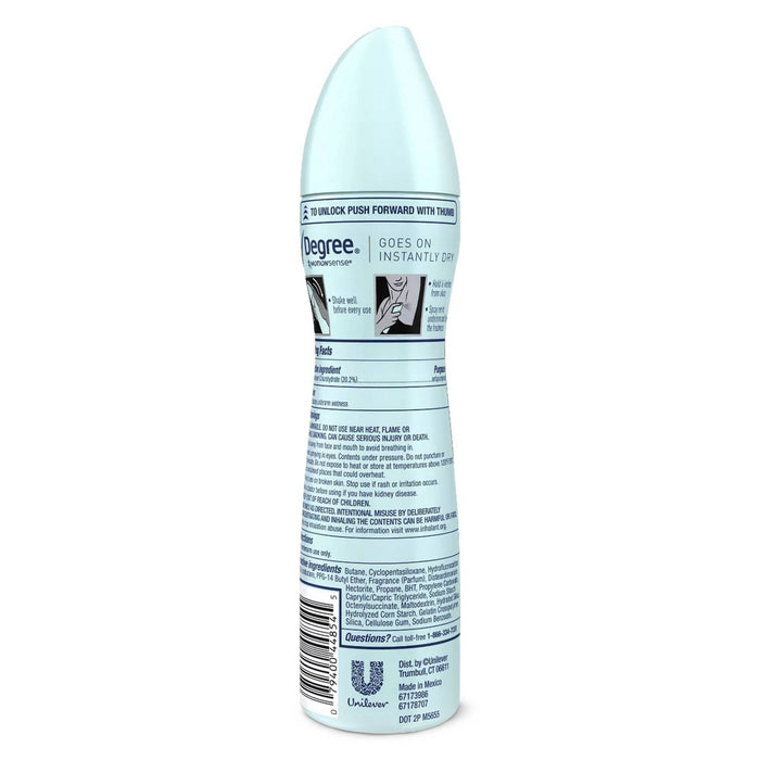 Degree Ultra Clear Black + White Pure Clean Antiperspirant & Deodorant Dry Spray - 3.8oz/2pk