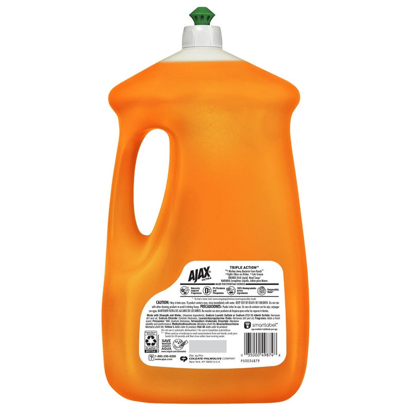 Ajax Ultra Triple Action Dishwashing Liquid Dish Soap - Orange - 90 fl oz