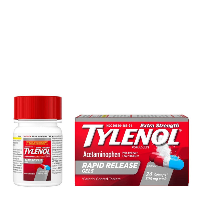 Tylenol Extra Strength Rapid Release Pain Reliever & Fever Reducer Gelcaps - Acetaminophen - 24ct