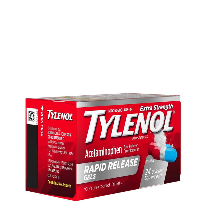 Tylenol Extra Strength Rapid Release Pain Reliever & Fever Reducer Gelcaps - Acetaminophen - 24ct