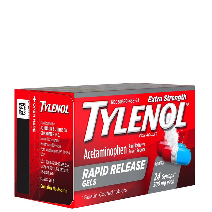 Tylenol Extra Strength Rapid Release Pain Reliever & Fever Reducer Gelcaps - Acetaminophen - 24ct