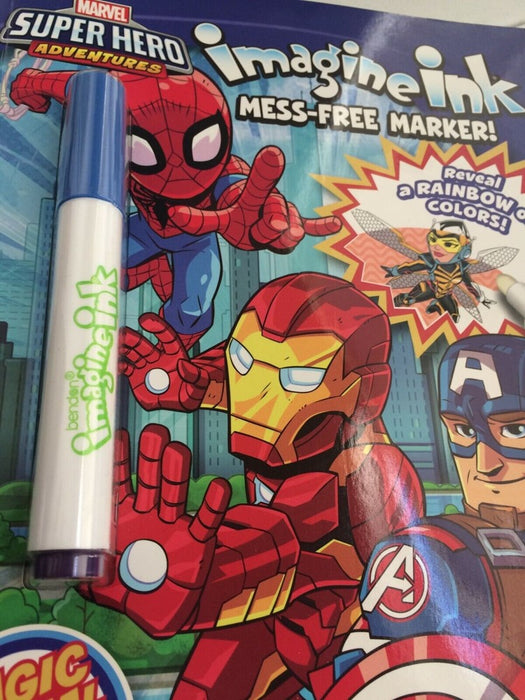 Marvel Super Hero Adventures Imagine Ink w Magic Reveal Games Inside! 16 Pages