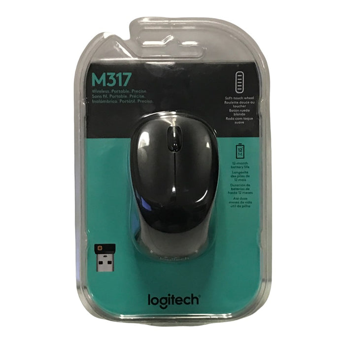 Logitech Wireless Optical Mouse with Nano Receiver M317 - Black
