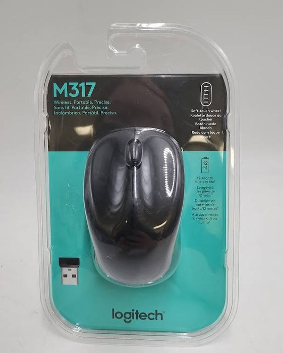 Logitech Wireless Optical Mouse  Nano Receiver M317 - Black PACKAGING MAY DIFFER