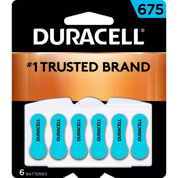 Duracell Size 675 Hearing Aid Batteries - 6 Pack - Easy-Fit Tab *NEW*
