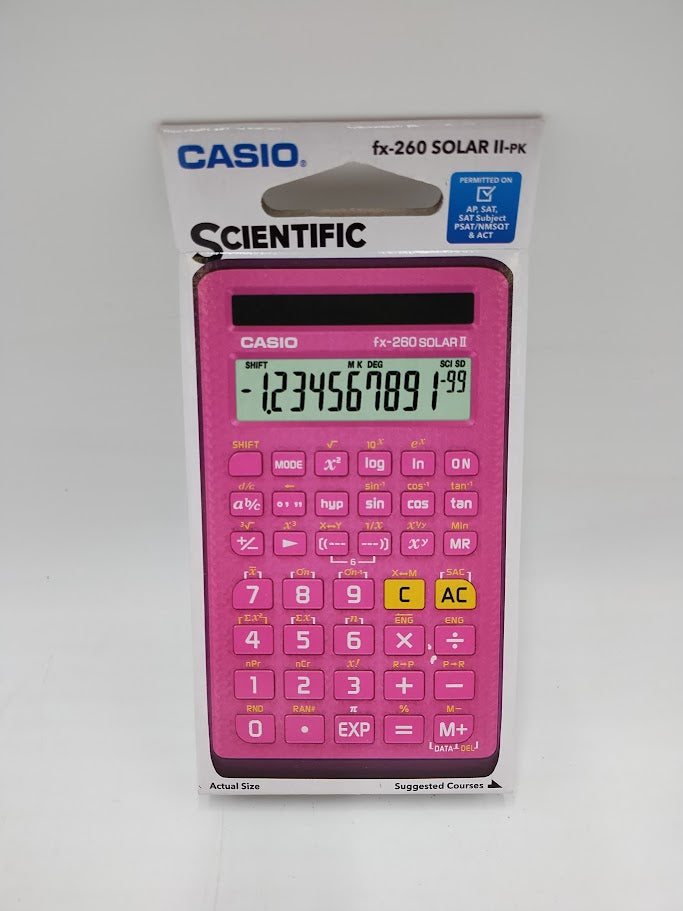 Casio fx-260SolarII Scientific Calculator - Pink (260PK-BTS17) *NEW & SEALED*
