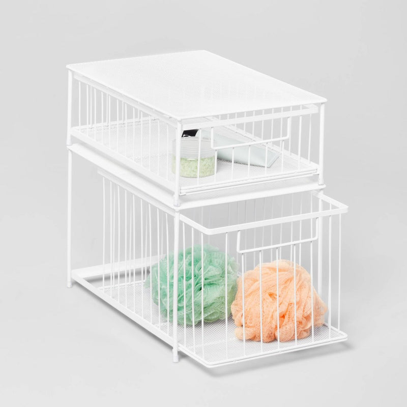 Large Stackable Slide Out Drawer White - Brightroom™
