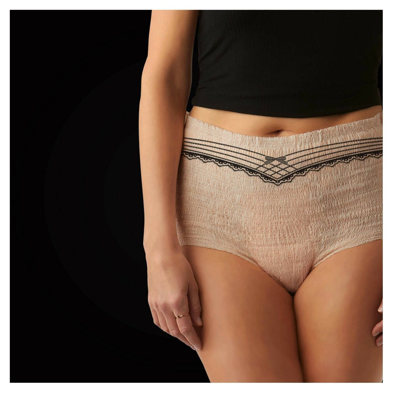 Always Discreet Boutique Maximum Protection Incontinence Underwear for Women - Peach - L - 10ct