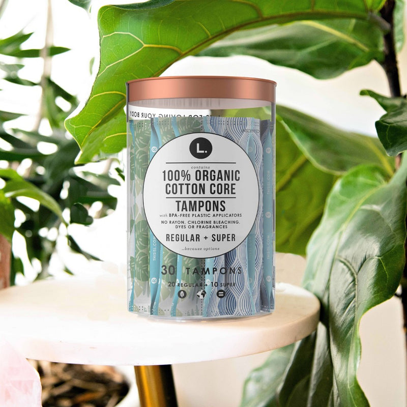 L . Organic Cotton Full Size Multipack Refill Tampons - Regular/Super - 42ct