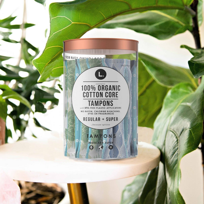L . Organic Cotton Full Size Multipack Tampons - Regular/Super - 30ct