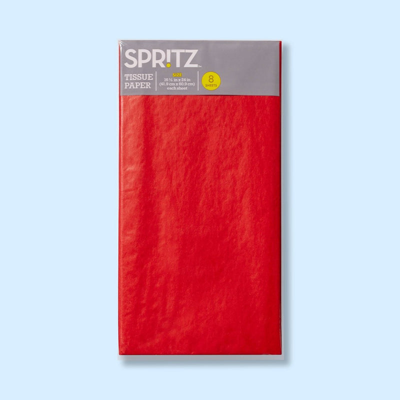 8ct Pegged Tissue Paper Red - Spritz™