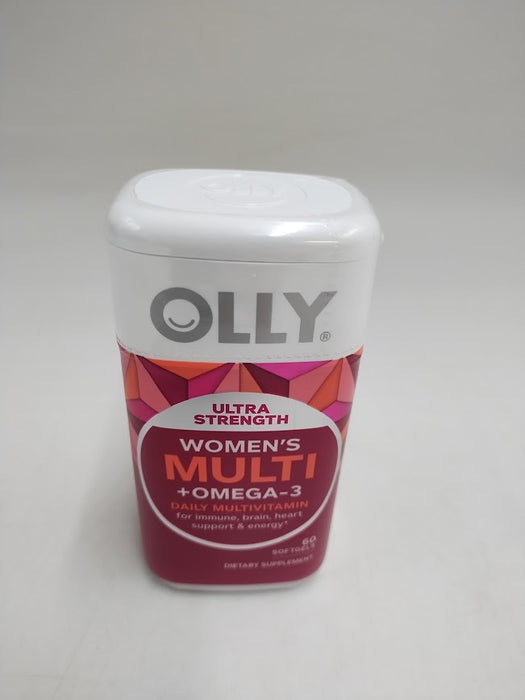 Olly Ultra Strength Women's Multi + Omega-3 Daily Vitamin - 60ct EXP 08/26