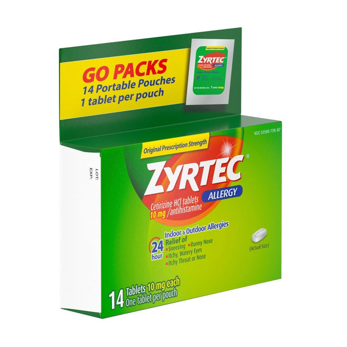 Zyrtec 24 Hour Allergy Relief Tablets - Cetirizine HCl - 14ct