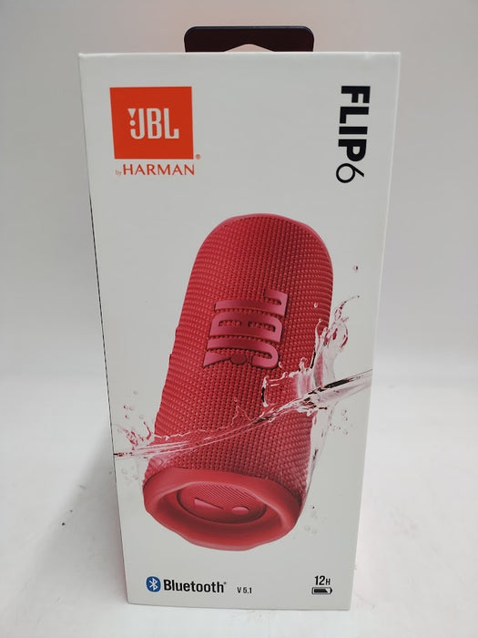 JBL Flip 6 Portable Waterproof Bluetooth Speaker - Red SEE DETAILS