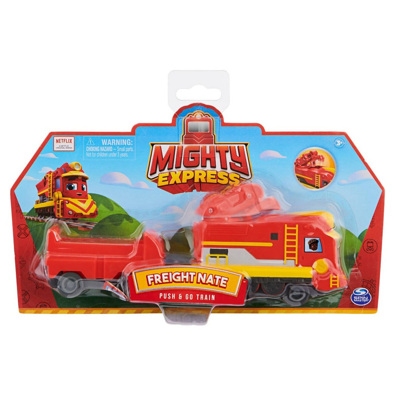 Mighty Express Freight Nate Push & Go Train with Cargo Car