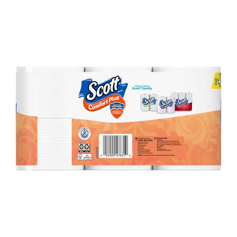 Scott ComfortPlus Toilet Paper - 12 Mega Rolls