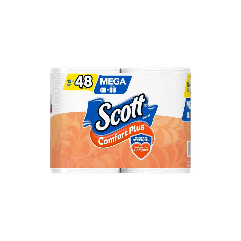 Scott ComfortPlus Toilet Paper - 12 Mega Rolls
