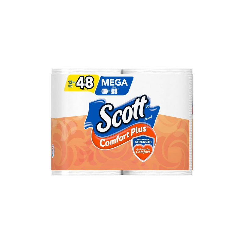 Scott ComfortPlus Toilet Paper - 12 Mega Rolls