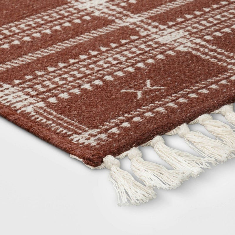 2'3"x3'9" Southwest Plaid Accent Rug Rust - Project 62™