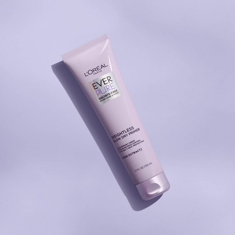L'Oreal Paris EverPure Sulfate-Free Weightless Blow Dry Primer, Heat Protectant - 5.1 fl oz