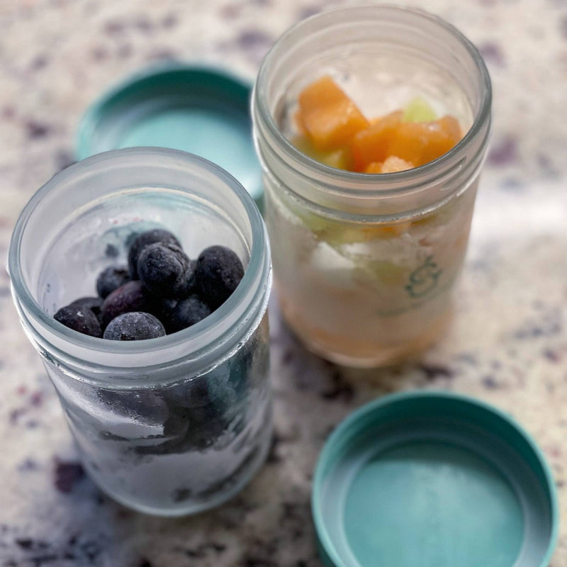 Sage Spoonfuls 6pk Leak Proof Glass Baby Food Containers - Clear - 4 oz/8 oz