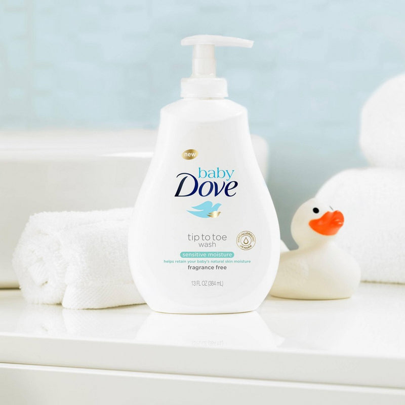 Baby Dove Sensitive Moisture Tip-to-Toe Fragrance-Free Wash - 13 fl oz