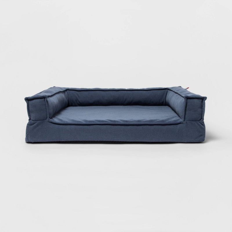 Sofa Bolster Dog Bed - M - Blue - Boots & Barkley™ (LOCAL PICKUP ONLY)