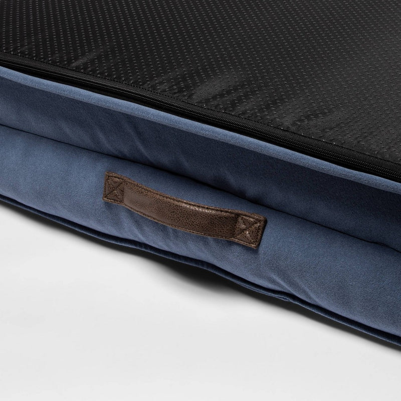 Sofa Bolster Dog Bed - M - Blue - Boots & Barkley™ (LOCAL PICKUP ONLY)