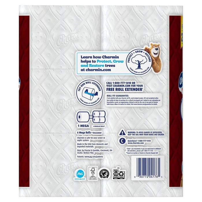 Charmin Ultra Strong Toilet Paper - 6 Mega Rolls