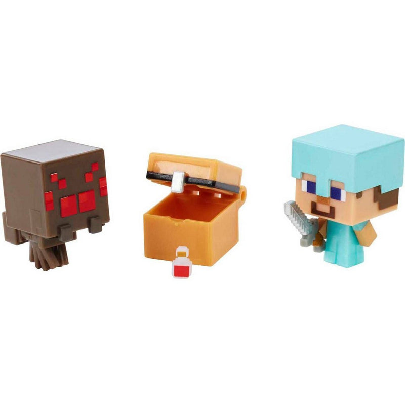Minecraft Mob Head Minis Spider Slaying Steve Figures