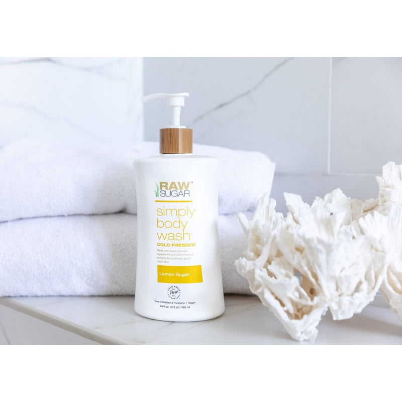 Raw Sugar Body Wash Pump Lemon Sugar - 40 fl oz