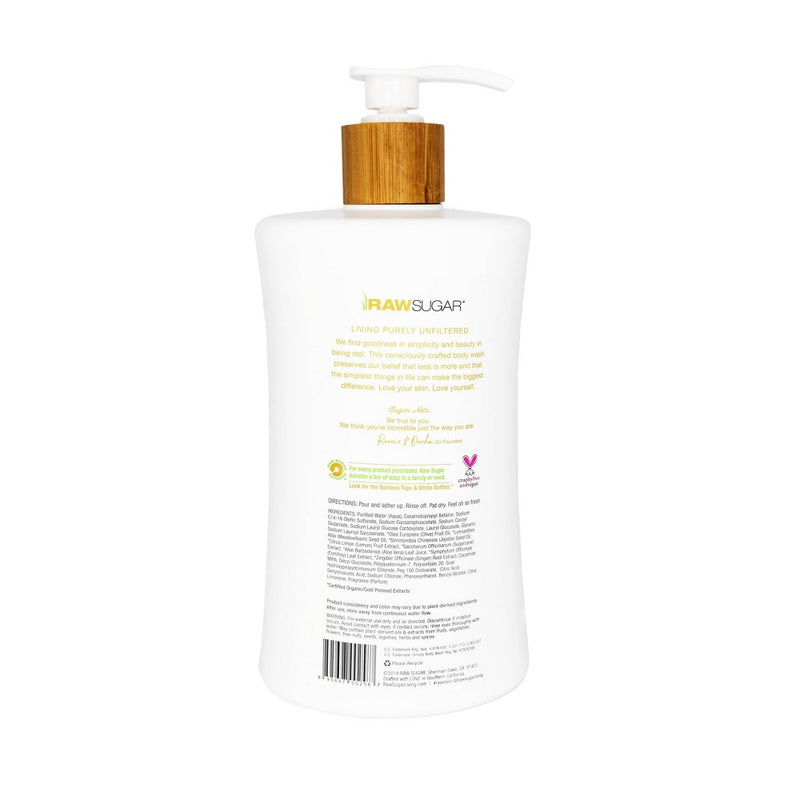 Raw Sugar Body Wash Pump Lemon Sugar - 40 fl oz