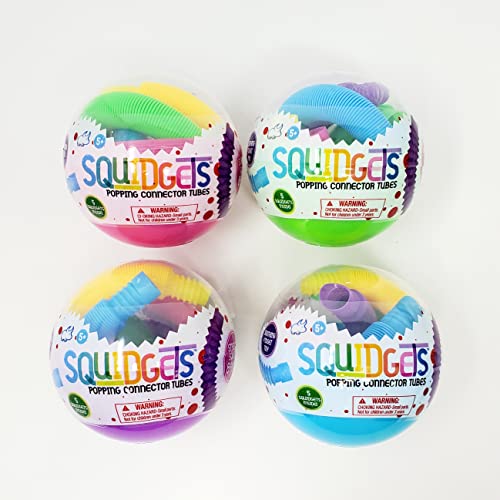 Bullsitoy Squidgets Popping Connector Tubes - Lot of 4