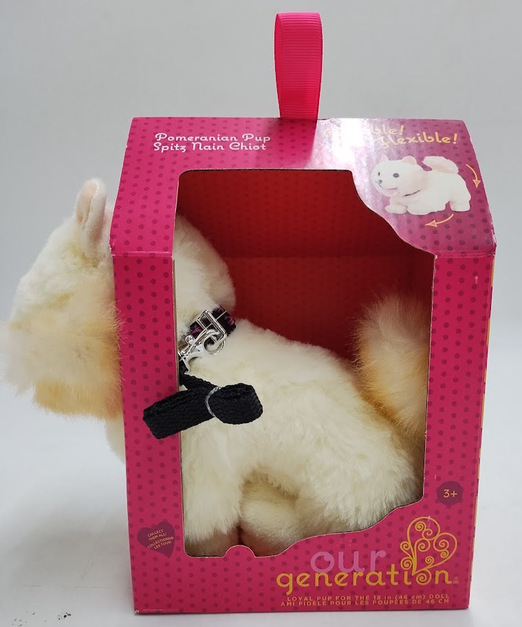 Our Generation Pet Dog Plush with Posable Legs - Pomeranian Pup