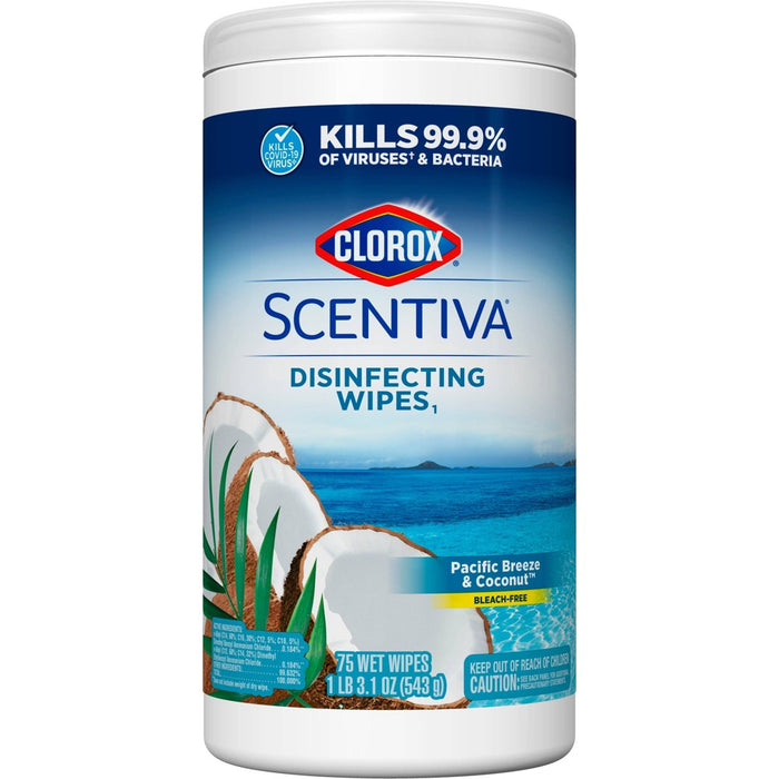Clorox Scentiva Disinfecting Wipes - Coconut - 75ct