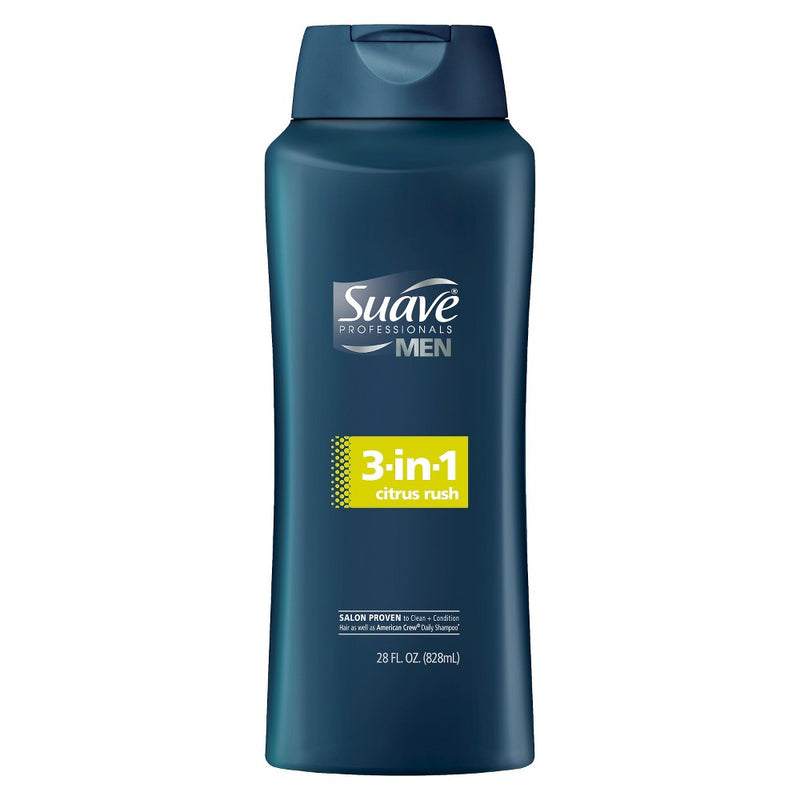 Suave Professional For Men 3-in-1 Hair and Body Wash- Citrus Rush