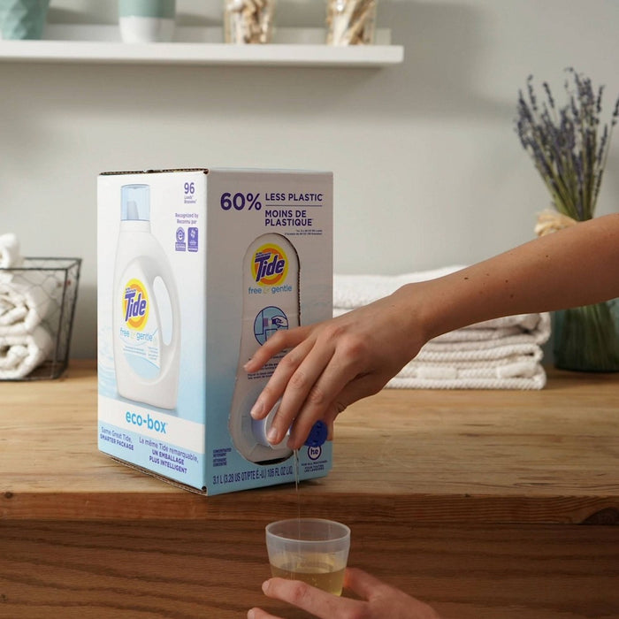 Tide Free & Gentle Liquid Laundry Detergent Eco-Box HE Compatible - 105 fl oz