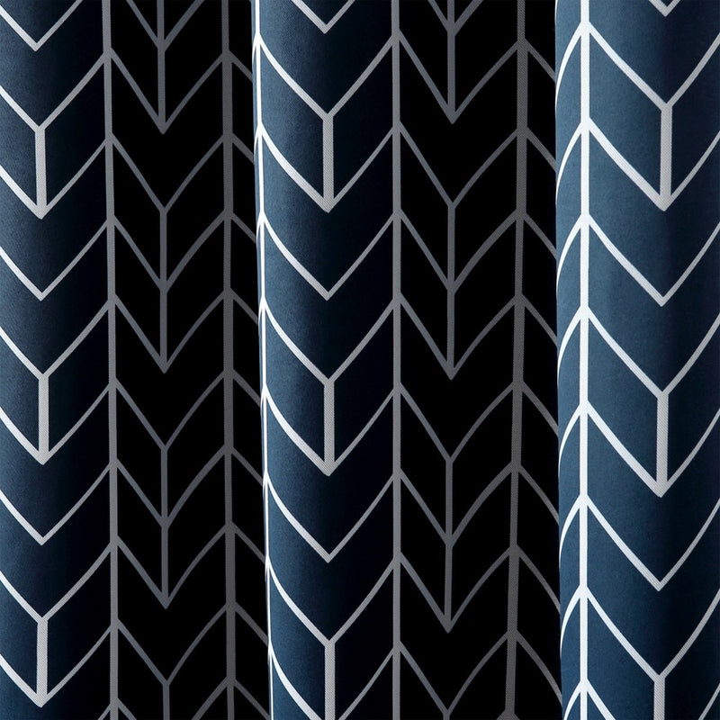 84"x40" Kenwood Chevron Blackout Grommet Top Curtain Panel Navy - Sun Zero