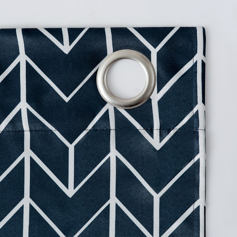 84"x40" Kenwood Chevron Blackout Grommet Top Curtain Panel Navy - Sun Zero