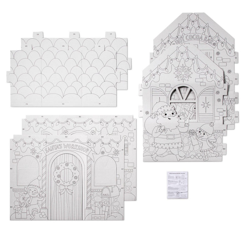 Color-Your-Own Santa's Workshop Large - Mondo Llama™ (LOCAL PICKUP ONLY)