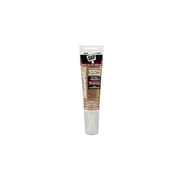 DAP Silicone Max Kitchen and Bath 2.8oz White