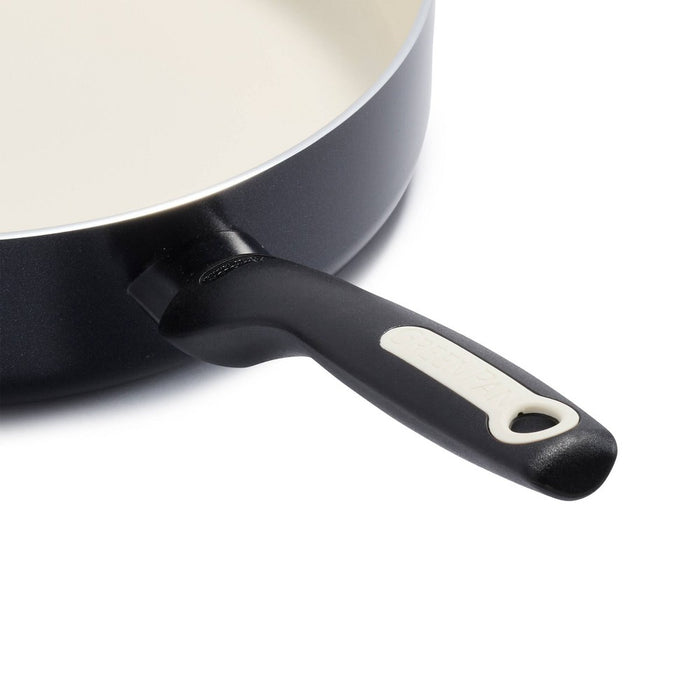 GreenPan Rio 5qt Ceramic Non-Stick Covered Saute Pan with Helper Handle Black (LOCAL PICKUP ONLY)