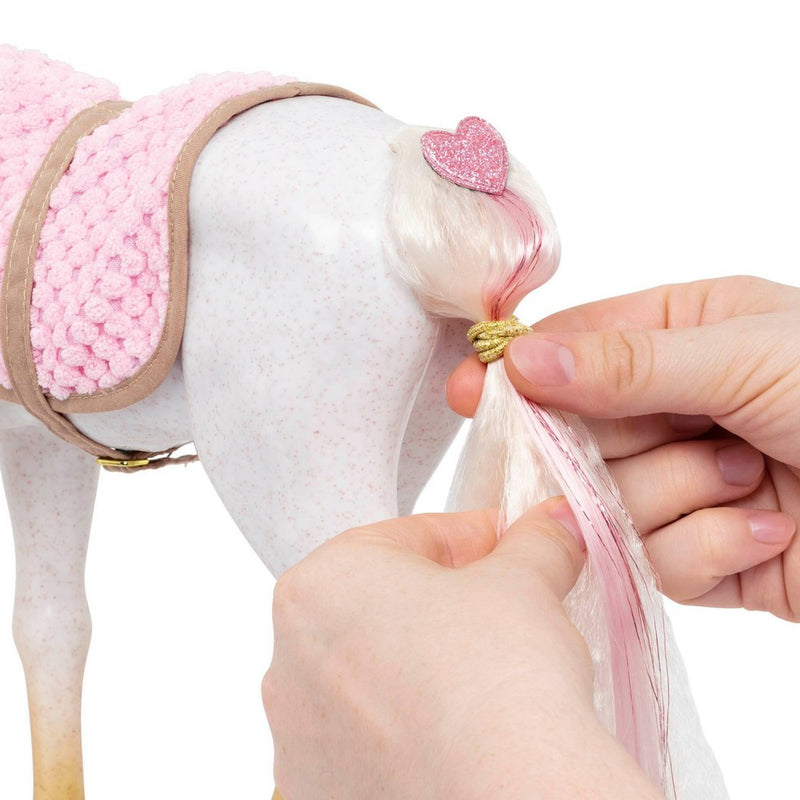 Our Generation 12" Hair Play Foal - Glitter & Hearts Andalusian Horse in White
