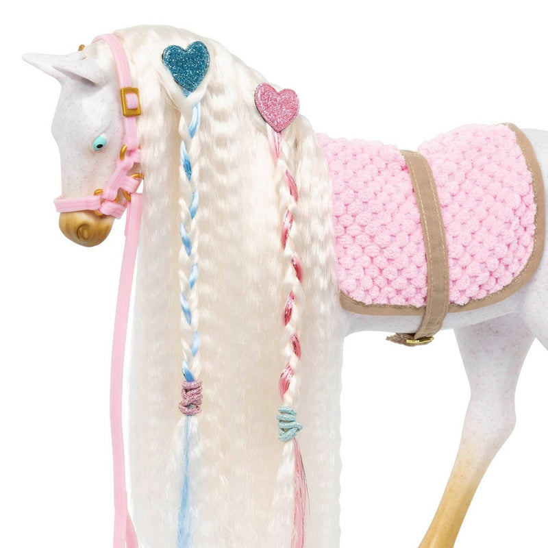 Our Generation 12" Hair Play Foal - Glitter & Hearts Andalusian Horse in White