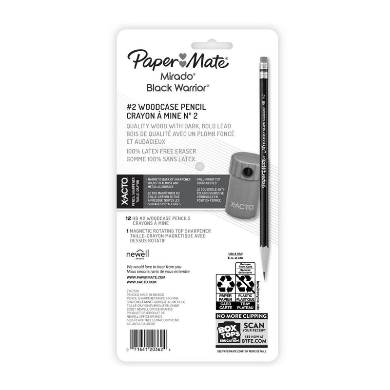 Paper Mate Mirado 12pk #2 Woodcase Pencils Pre-Sharpened with X-ACTO Sharpener