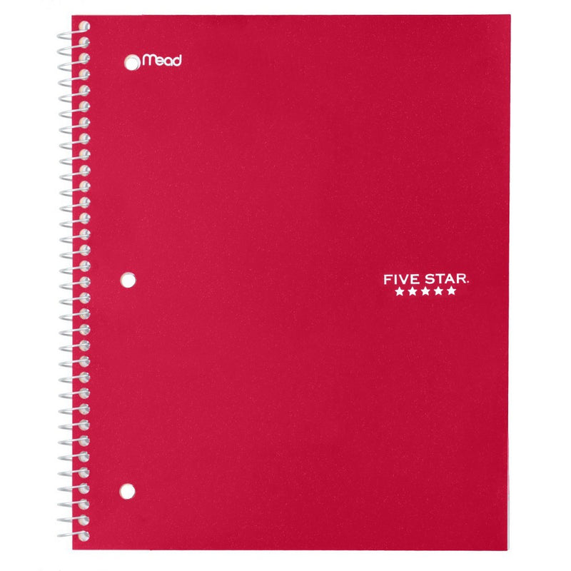 Five Star 1 Subject Wide Ruled Solid Spiral Notebook (Colors May Vary)