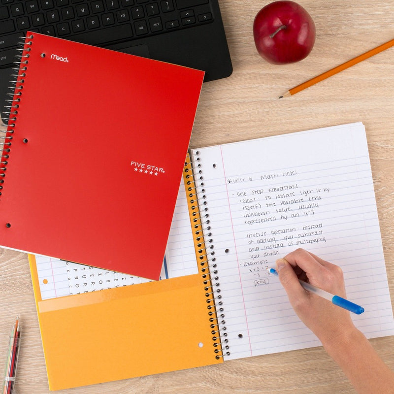 Five Star 1 Subject Wide Ruled Solid Spiral Notebook (Colors May Vary)